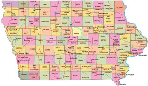Map Of Iowa With Towns World Map Sexiz Pix