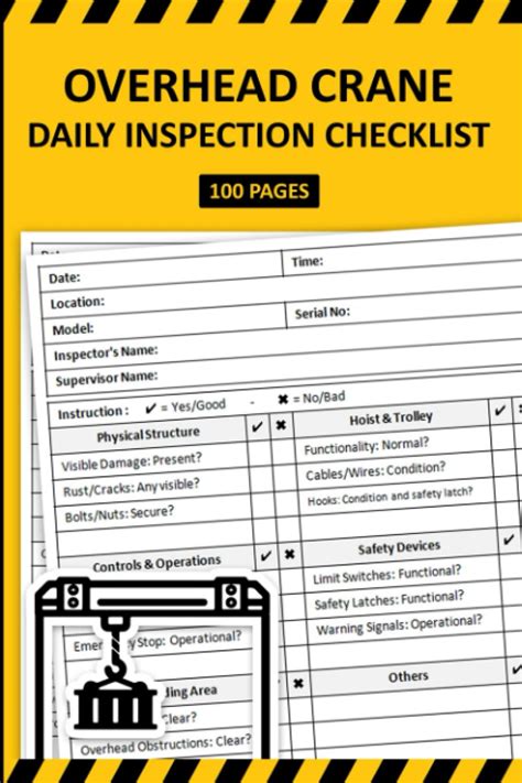 Buy Overhead Crane Daily Inspection Checklist Overhead Crane Pre Start