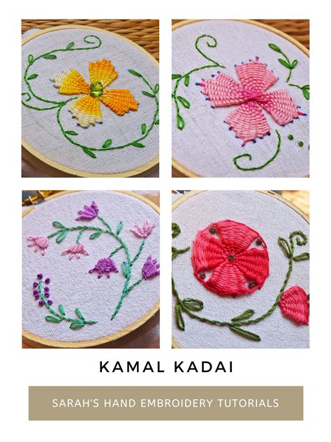 See more ideas about hand embroidery, embroidery, embroidery projects. How to do Kamal Kadai - Sarah's Hand Embroidery Tutorials