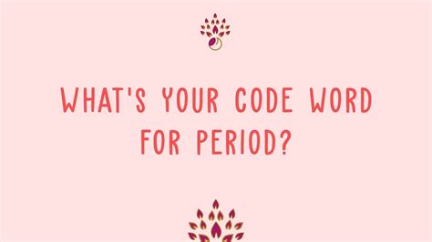Whats Your Code Word For Period Youtube