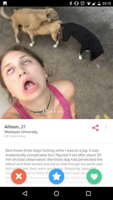 This Girls Tinder Profile Is All About Dog Sex Thought