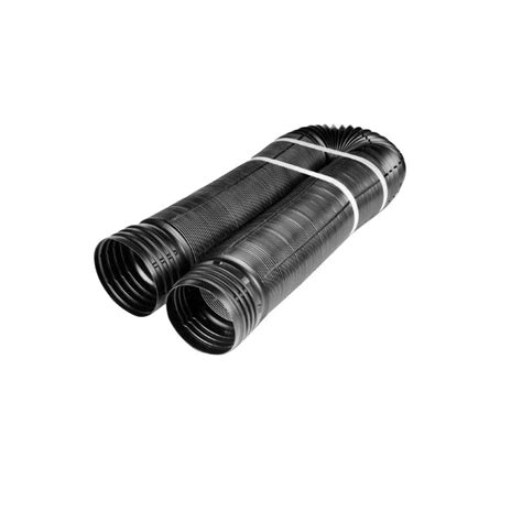 Flex Drain 4 In X 12 Ft Polypropylene Perforated Pipe 51910 The