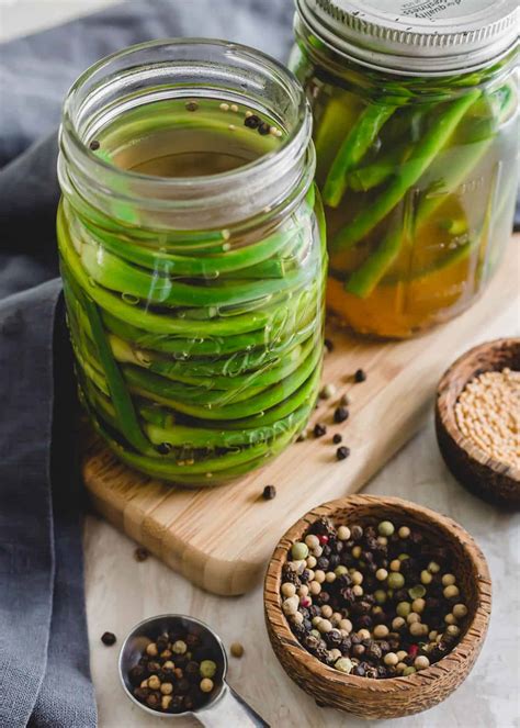 Pickled Garlic Scapes No Canning Necessary