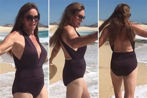 Caitlyn Jenner Strips Down To Revealing Swimsuit And Declares Shes Finally Happy In Her