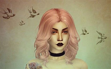Sims 4 Pink Hair Pastel Goth Sims Hair Sims 4 Sims
