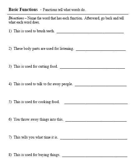 Speech Therapy Worksheets For Adults