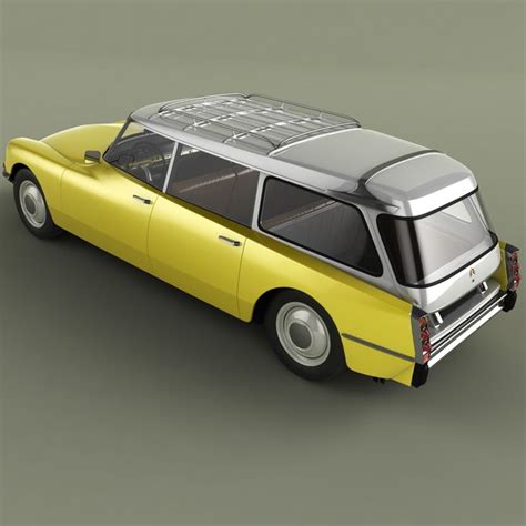 3d model of 1968 citroen ds 21