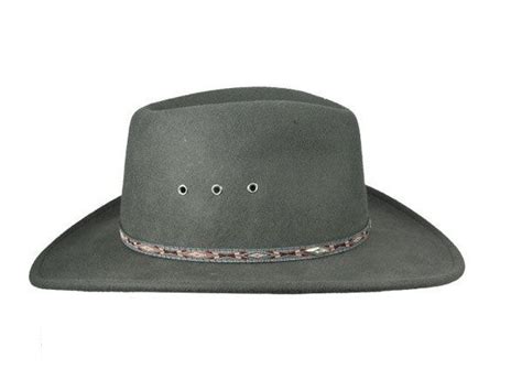 Stetson Hats Elkhorn Crushable Wool Fedora With Eyelets Olive Army