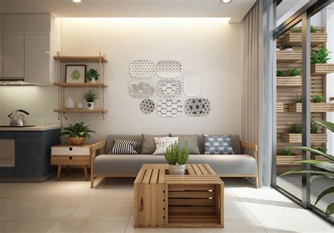 Small Modern Apartment Design With Asian And Scandinavian