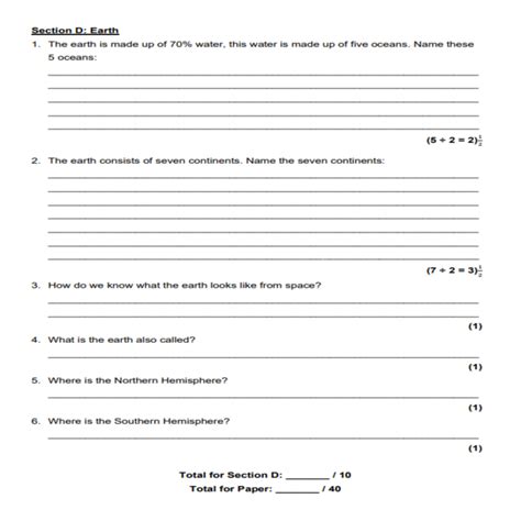 Natural Science And Technology Grade 4 Term 4 Test Pdf Teacha