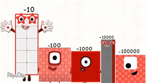 Numberblocks Negative 10 Sneeze To 1000000000 1 Billion