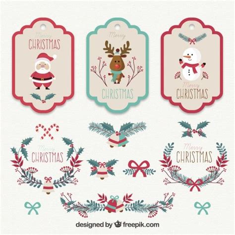Descarga Gratis Colección De Etiquetas De Navidad Etiquetas Navidad