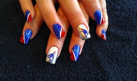 Nfl Game Day Nails 49ers Broncos Patriots Patriots Nails