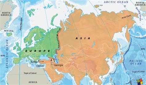 A Map Of Europe And Asia Map