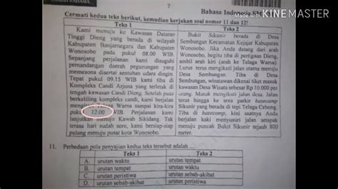 Ujian Sekolah Bahasa Indonesia Perbedaan Pola Penyajian Dua Teks