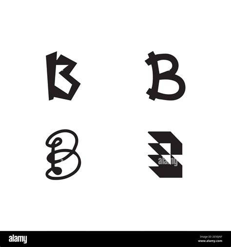 Initial Letter B Logo Icon Design Template Elements One Color Monograms