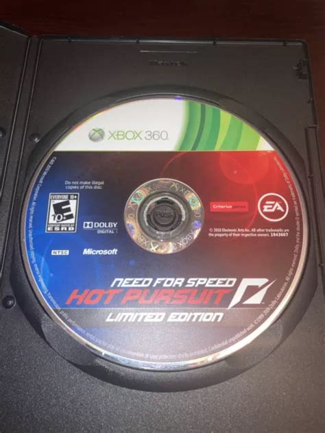 Need For Speed Hot Pursuit Limited Edition Microsoft Xbox 360 Disc