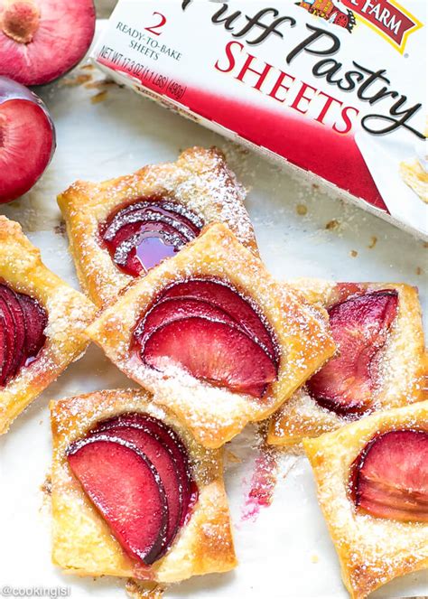Easy Mini Plum Tarts Recipe With Puff Pastry Cooking Lsl