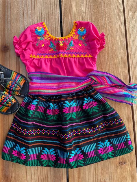 Girls Mexican Outfits Baby And Girls Mexican Skirt Mexican Etsy