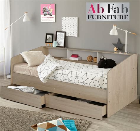 Cozy Day Bed Frame Single Size Storage Solution With Drawers In Sanoma Oak Limited Stock