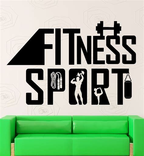 Details About Wall Sticker Vinyl Decal Sports Fitness Healthy Lifestyle
