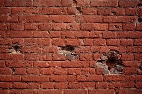 Bullet Holes In Brick Wall Stock Photo Image Of Hole 17877014