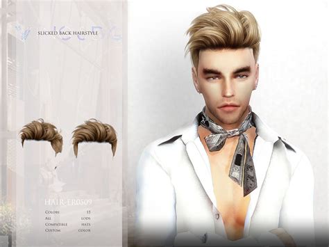 The Sims Resource Slicked Back Hairstyle Er0509