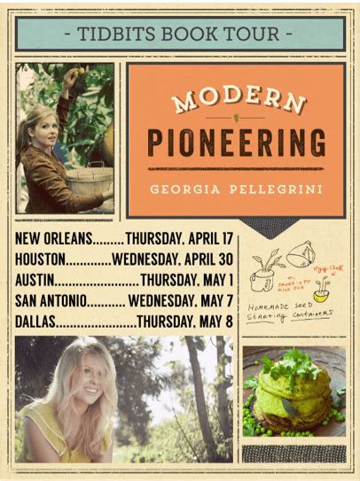 Modern Pioneering Book Tour Schedule