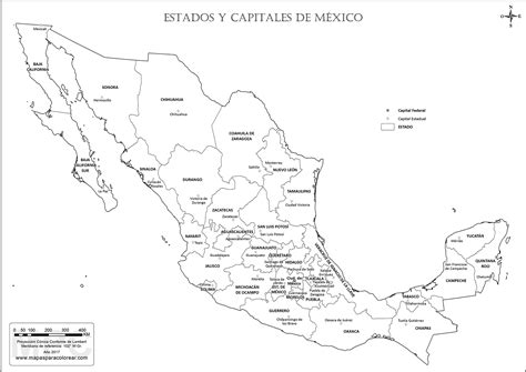 Mexico Estados Y Capitales