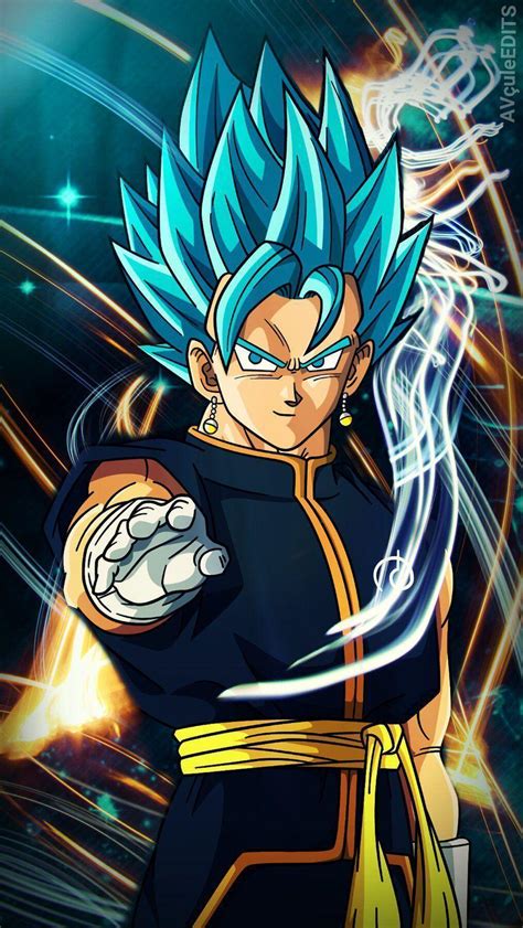 This is a live photo moving wallpaper background for the phone of fused super saiyan blue gogeta in the dragonball heroes non cannon promotional saga. Vegito Blue Wallpapers - Wallpaper Cave