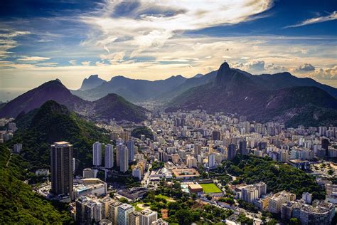 View Rio De Janeiro Ocean Skyline Sky Sea Beach City Copacabana