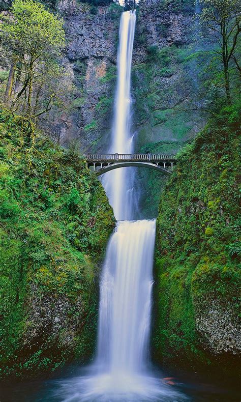 Oregons Beautiful Multnomah Falls At 611 Feet Tall It Is One Of The