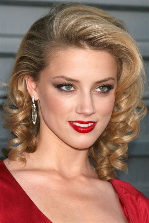 Amber Heard Before And After Vintage Hairstyles Medium Layered