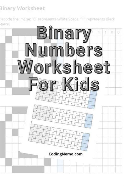 Binary Numbers Worksheet