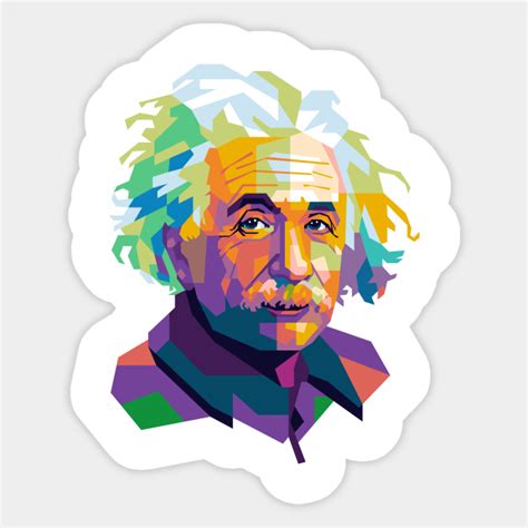 Albert Einstein Wpap Pop Art Albert Einstein Sticker Teepublic