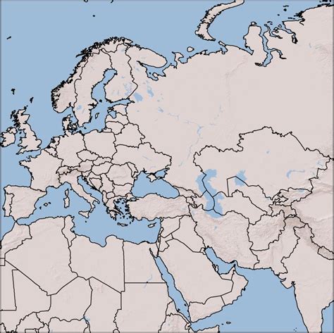 Blank Map Of Europe And North Africa