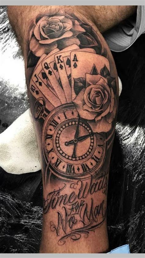 49 Amazing Clock Tattoos Ideas Tattoosformen Tattoos Leg Tattoos