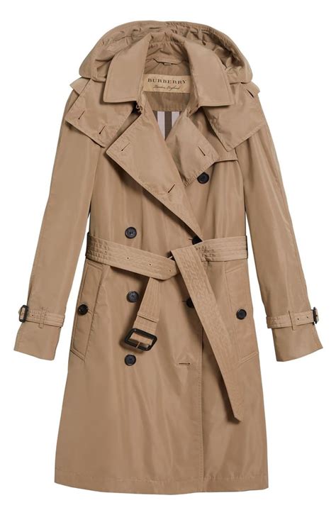 Burberry Amberford Taffeta Trench Coat With Detachable Hood Nordstrom