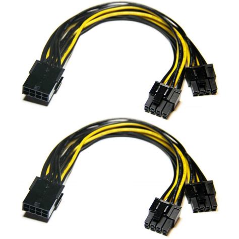 Buy 8 Pin To 8 Pin Pcie Adapter Power Cables 2 Pack 8 Pin To Dual Pcie