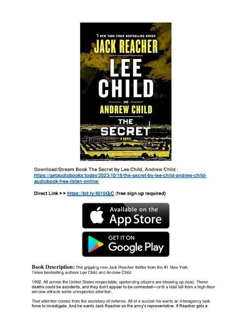 Pdf Book Download The Secret By Lee Child Andrew Child Pdf Host