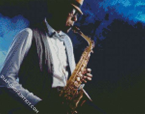 Jazz Saxophone Player 5d Diamond Painting