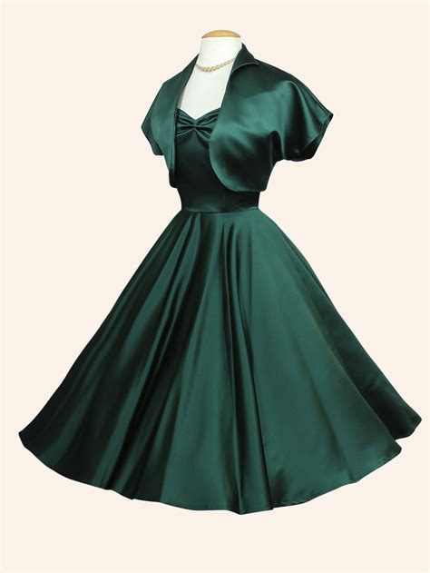 1950s Halterneck Dark Green Duchess Set From Vivien Of Holloway