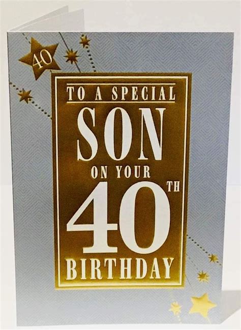 Happy 40th Birthday Card For Son Grandson Birthday Cards Love Birthday