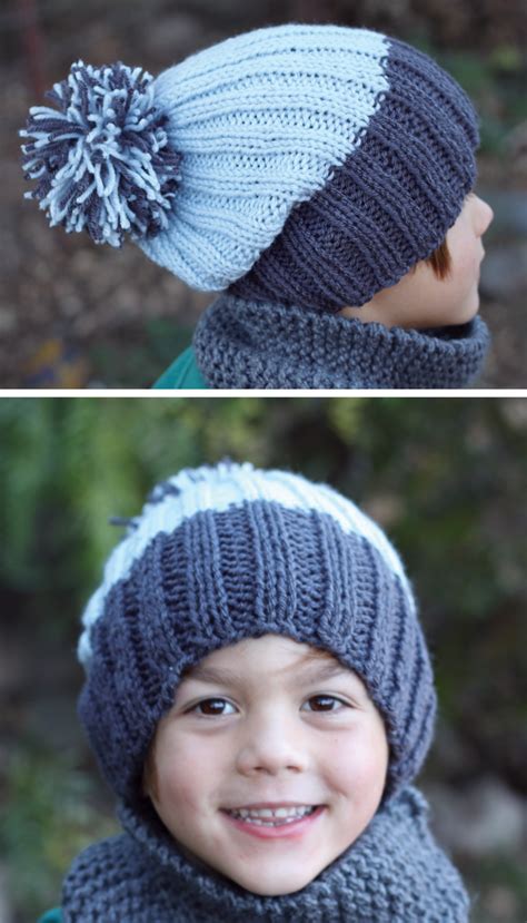 Free Pattern: Simple Ribbed Knit Hat | Knitted hats kids, Baby hats ...