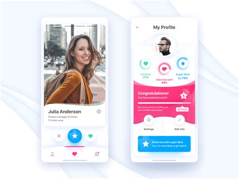 Dating Matching App Tinder App Design Dating Match App
