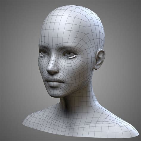 Female Head Max Maya Modeling Modeling Tips 3d Model Character