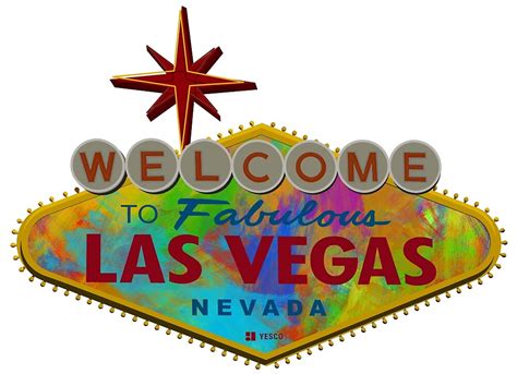 Welcome To Las Vegas Sign Digital Drawing With Paint By Rickybarnard