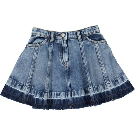 Emporio Armani Girls Denim Skirt With Indigo Hem — Bambinifashioncom
