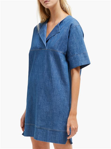 French Connection Lotty Dress Mid Sky Blue At John Lewis And Partners