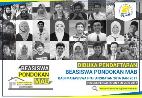 Kami boleh membantu anda memohon biasiswa ini. Dibuka Pendaftaran Beasiswa Pondokan MAB 2017 | Yayasan ...